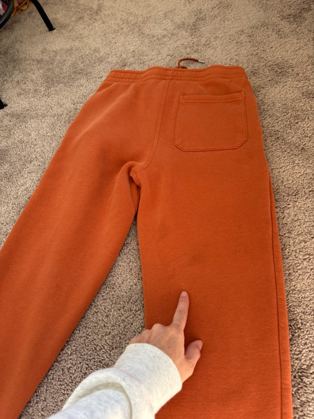 Men's Rust Drawstring Sweat Joggers - Picture 9 of 11